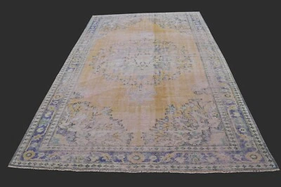 Vintage Turkish Oushak Rug, Orange 7x10 ft, Handmade Wool, Bohemian Anatolian - Image 1 of 4