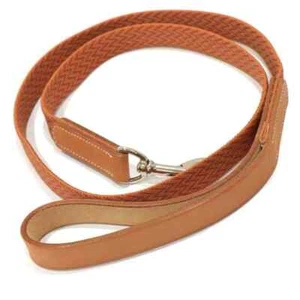 Correa de perro de cuero marrón Hermes 120 cm con caja U6 - Imagen 1 de 7