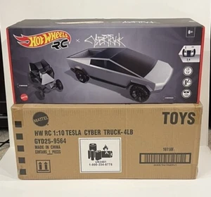Hot Wheels Tesla Cybertruck and Cyberquad 1:10 Remote Control Car - GYD25 NEW - Picture 1 of 11
