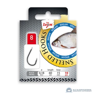 CARPZOOM SNELLED HOOK / BRASSENHAKEN VORFACHHAKEN ANGELHAKEN GEBUNDEN BREAM HOOK