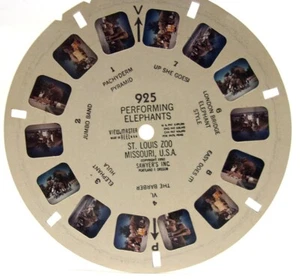 Carretes de colección Sawyer 1950 Performing Elephants St Louis Zoo Missouri View-Master 925 - Imagen 1 de 1