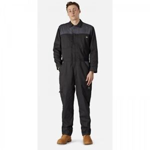 Dickies Everyday Mens Elasticated Comfortable Fit Adjustable Coverall Black Grey