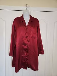 Camisa de dormir vintage Victoria's Secret para mujer camisa de noche mediana de satén líquido - Imagen 1 de 9