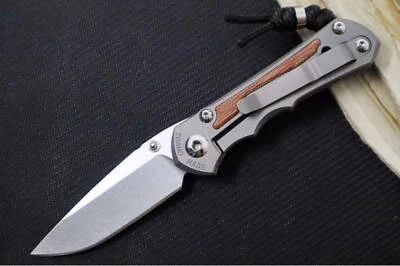 Chris Reeve Knives Small Inkosi Glass Blasted LEFT HAND - Natural Canvas Micarta - Image 1 of 4