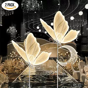 Lámparas de pie decorativas mariposa 2 piezas desatan un ambiente mágico para cualquier ocasión - Imagen 1 de 6