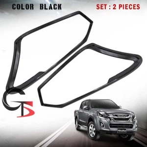 For Isuzu Holden D-Max Pickup 16 17 Set Head Lamp Light Cover Black Carbon Trim - Picture 1 of 3