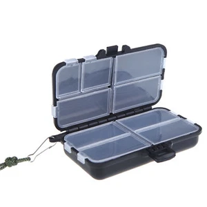Fishing Tackle Box Fly Fishing Box Spinner Bait Popper 9 Compartments H1W9 - Picture 1 of 12