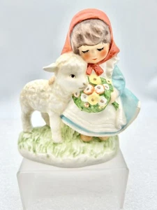 Goebel Charlot BYJ Arbeitsmuster Girl Lamb Bouquet - Picture 1 of 7