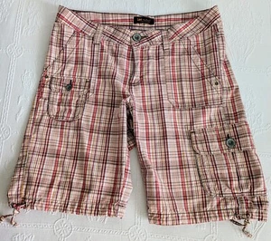 Women's Lee One True Fit Plaid Cargo Shorts in Size 12M - Picture 1 of 6