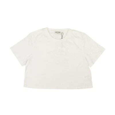 全新带标签 OPENING CEREMONY Chalk 白色棉空白 OC 裁剪 T 恤尺寸 L $60 — 第 1/4 张图片