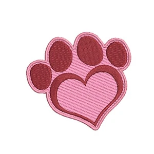 Apliques bordados para planchar/coser parche corazón pata de perro - Imagen 1 de 19