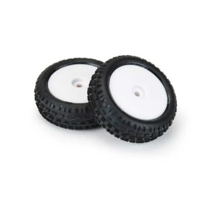 Losi Mini-B 2.0 Carpet Wedge Mounted Tires w/White Wheels 2pcs Pro-Line 8298-13 - Image 1 of 2