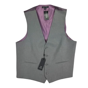 INC Mens Slim Fit Solid Suit Vest Gray XL - Picture 1 of 4