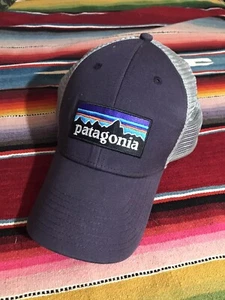 Patagonia Vintage PURPLE Big Label Trucker Hat Excellent Ultra Rare - Picture 1 of 4