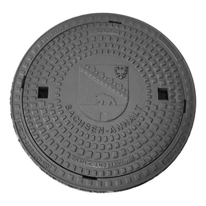 HYDROTEC Gully Kanaldeckel Schachtabdeckung Motiv Länderw. Sachsen-Anhalt B125 - Bild 1 von 5