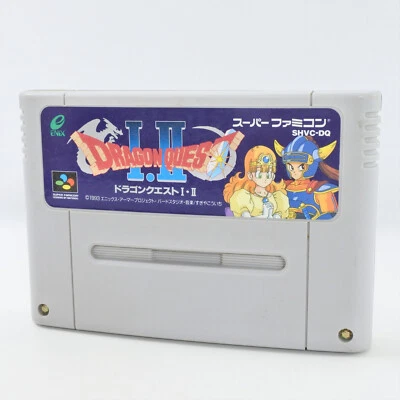 DRAGON QUEST I II 1 2 Super Famicom Nintendo Cartridge sfc - Image 1 of 2