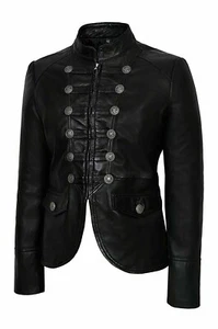 TOP SELLER Neu Damen Schwarz Jacke 100% Echt Lammleder Freizeit Slim Fit Jacke - Bild 1 von 6