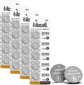 CR2450 Lithium 3V Coin Battery 20 Pack, 3 Volt CR 2450 Button Cell Batteries, Lo - Picture 1 of 12