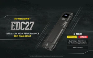 NITECORE EDC27 3000 Lumens Every Day Carry USB-C Rechargeable Flashlight Torch - Picture 1 of 12