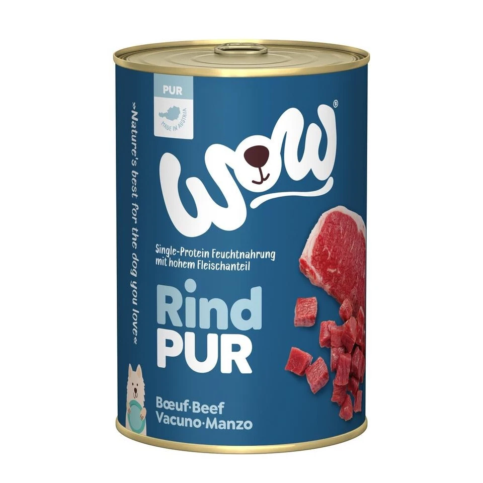 WOW Dog Rind Pur 6 x 400g - Bild 1 von 1