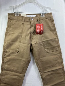 Signature by Levi Strauss S67 Athletic Utility Taper Pants Flex Brown Men Sz 30 - Picture 1 of 13