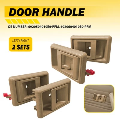 4X Manija de puerta interior beige izquierda derecha para camioneta Toyota 4Runner 1990-95 Foto 1 de 4