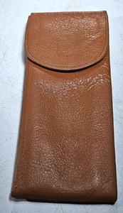 Vintage Brown Genuine Leather Tri-Fold Wallet Made in China - Used - Picture 1 of 9