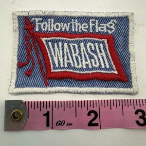 Vintage FOLLOW FLAG WABASH RAILWAY Patch (Train Railroad Railway) - Picture 1 of 2