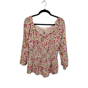 No Boundaries 2x Blumen Bauern Bluse Prärie Boho Cottagecore Babydoll Fee - Bild 1 von 6