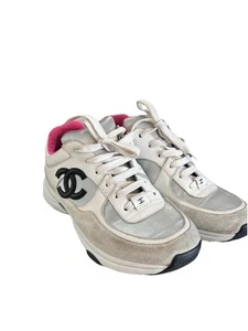 Chanel CC Logo Sneaker Gr. 37 / US 6,5 weiß beige mit LegitApp COA - Bild 1 von 17