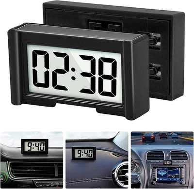 YOUNGFLY Mini Digital Car Clock, Battery Operated, Dashboard Stick-On - Image 1 of 4