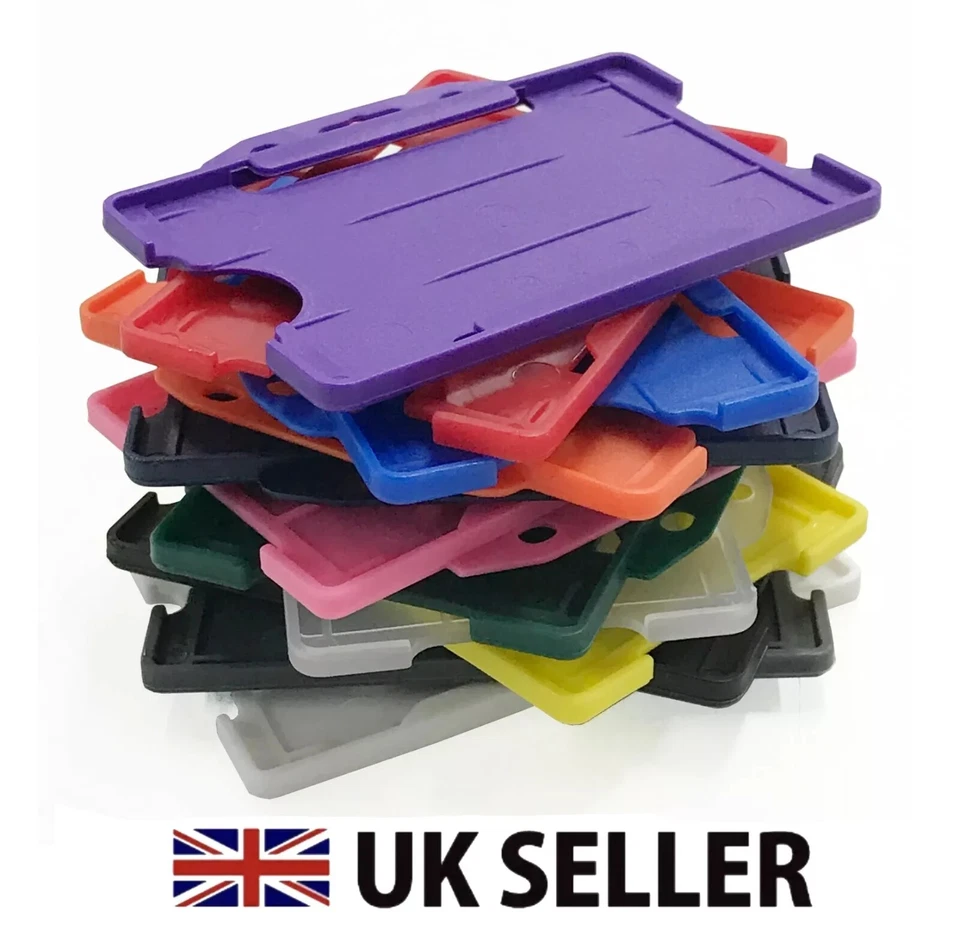 ID Badge Holders Single or Double Sided Plastic Rigid Open Face ID Badge Holder - Image 1 of 4