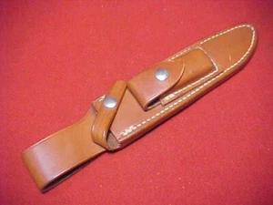 VINTAGE RANDALL 7 LEATHER KNIFE SHEATH FOR #1 OR #5 ~ NEAR MINT WITH STONE - Picture 1 of 7