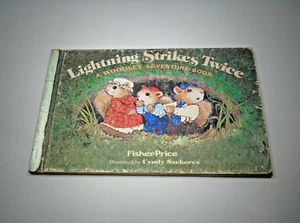 Vintage Fisher Price 1979 Lightning Strikes Twice A Woodsey Adventure Book HC - Picture 1 of 8