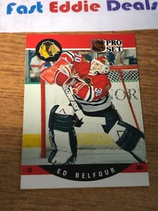 PRO SET HOCKEY 1990 ED BELFOUR ROOKIE CARD RC 598 CHICAGO BLACKHAWKS EXCELLENT - Picture 1 of 2