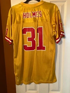 Vintage Reebok NFL Equipment Priest Holmes Chiefs Gold Jersey Sz Youth XL - Picture 1 of 5