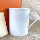 Authentic HERMES Mug Cup Egee White Porcelain Tableware with Case
