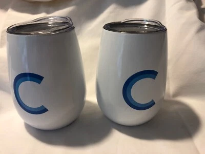 保温杯盖杯 热或冷 全新 锡 Ceridian 白色 2 件套 — 第 1/4 张图片