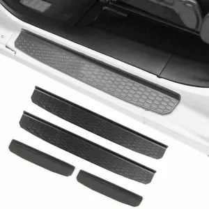 Door Sill Guards Entry Plate Strips Protective Trim For Jeep Wrangler JL JT 18+ - Bild 1 von 10