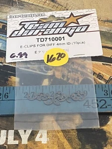 Team Durango TD710001 E-Clips 4mm ID {10pc} NewInPack USA Shipped - Picture 1 of 3