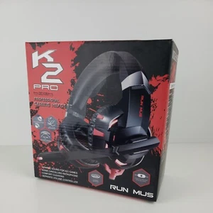 Gaming Headset RUN MUS K2 Pro Compatible with PC PS4 & Xbox One - Picture 1 of 5