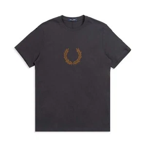 Fred Perry Camiseta Corona Central M7708 297-Anchor Gris Nuevo SS24 - Imagen 1 de 2