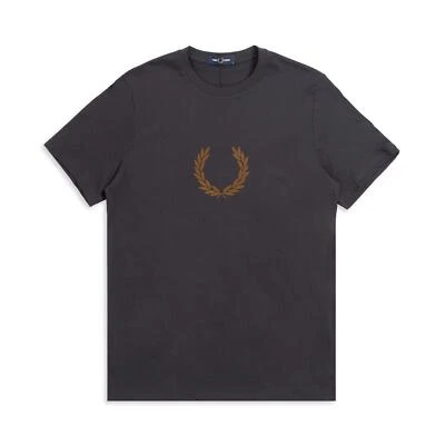 Fred Perry Camiseta Corona Central M7708 297-Anchor Gris Nuevo SS24 - Imagen 1 de 2