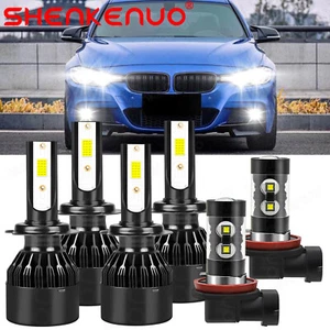Kit combinado de 6 faros LED altos/bajos + faros antiniebla 6000 k para BMW 320i 2013-2017 - Imagen 1 de 14