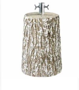 Base Tronco Naturale Innevevata 30x45x39 Albero Di Natale 150 a 210 CM Resina - Foto 1 di 4