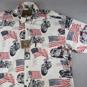 Clearwater Outfitters Shirt Men's XL "American Flag" Motorcycles (NEW) - Picture 1 of 8