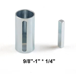 1" to 1-1/8 inch 1/4" Key Gas Engine Pulley Crank Shaft Sleeve Adapter Predator - Picture 1 of 5