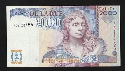 De La Rue (GBR), 2000 Units,ND(2002), Sir Christopher Michael Wren, Banknote - Image 1 of 2