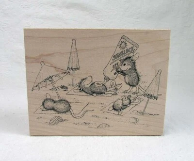 Sello de goma House Mouse Catchin' the Rays 300N Stampa Rosa, del mes de julio de 1999 Foto 1 de 4