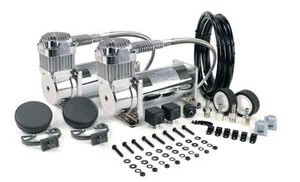 Viair 380C Dual Chrome Air Compressors Air Ride Cars & Truck Mount - 12V 200 PSI - Picture 1 of 1